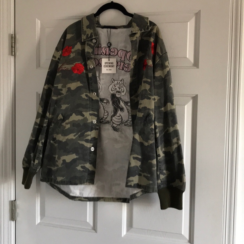 Opening Ceremony Camo military jacket NWT!!